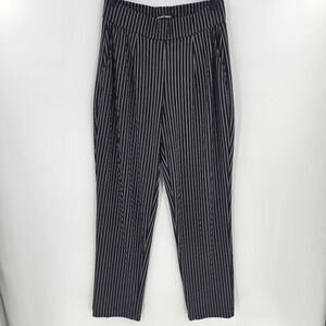 Hilary radley striped pants stretch black pinstripe office work womens small